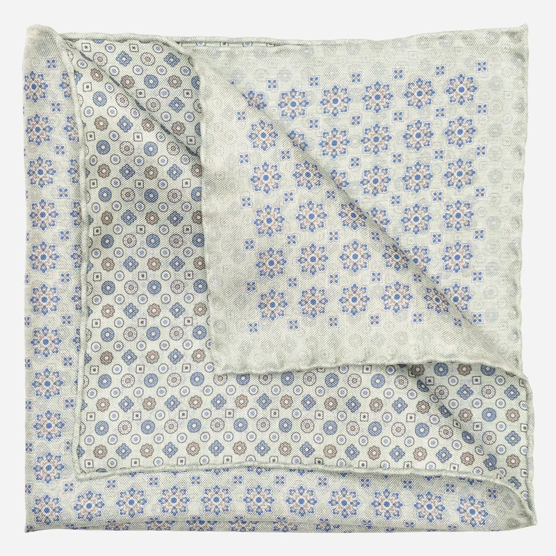 Caserta - Double Sided Silk Pocket Square - Mint
