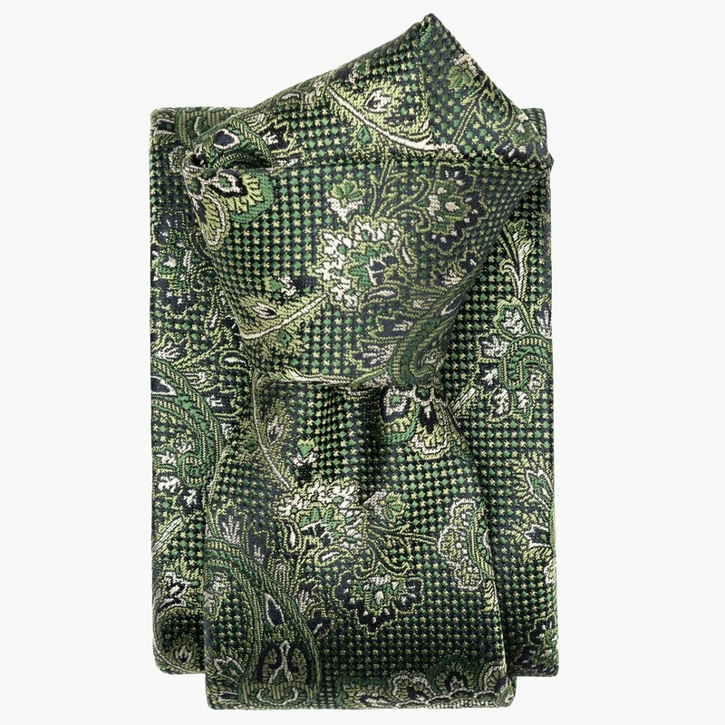 Montello - Silk Jacquard Tie - Green