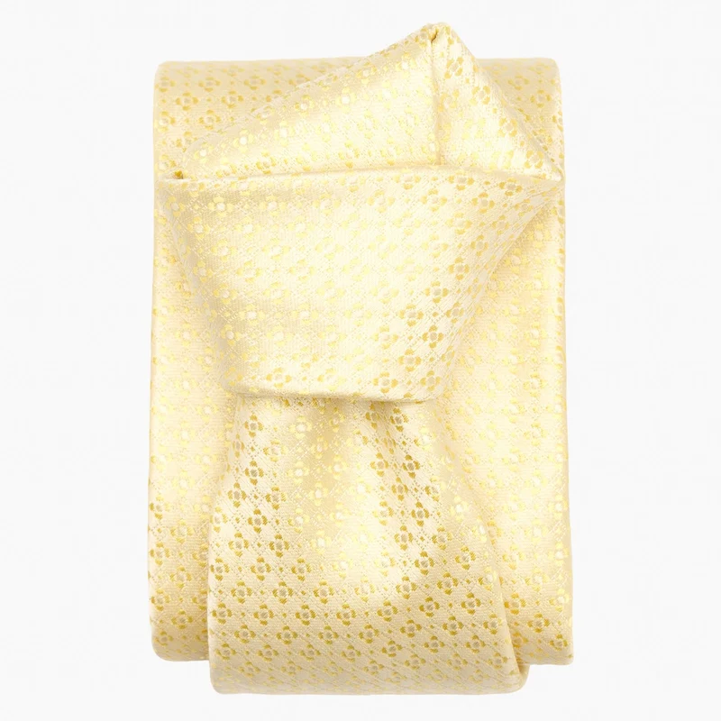 Romeo - Silk Jacquard Tie - Soft Yellow