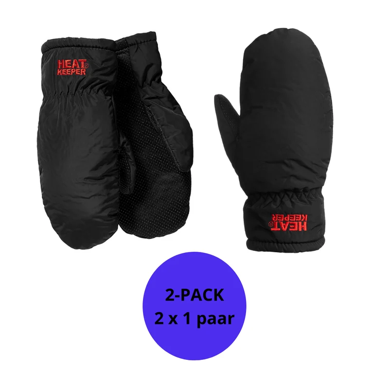 Thermo wanten dames - Zwart - One Size - 2-Paar