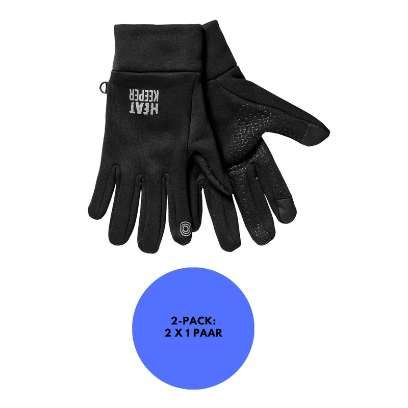 Wehkamp - Thermo sporthandschoenen heren - Zwart - 2-Paar