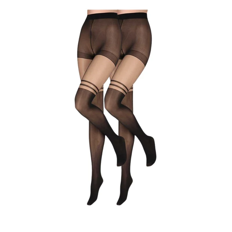 Dames fantasie panty - Strepen - 40 Denier - 2-Pak