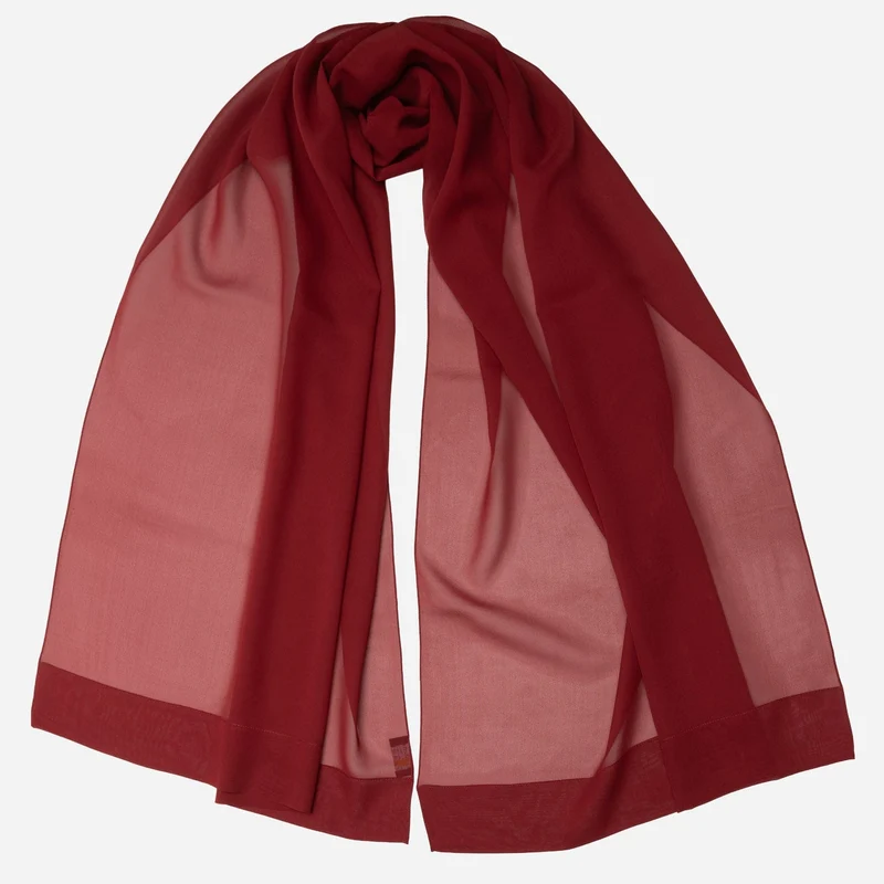Carmen - Silk Scarf Shawl - Burgundy