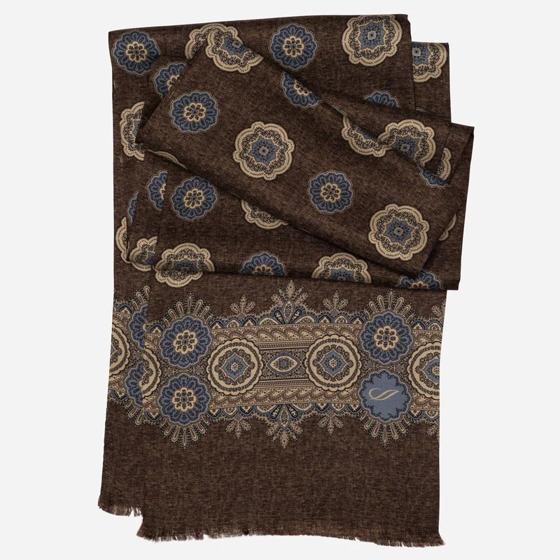 Silvestri - Silk Scarf - Chocolate Brown