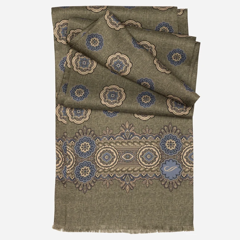 Silvestri - Silk Scarf - Fig Green