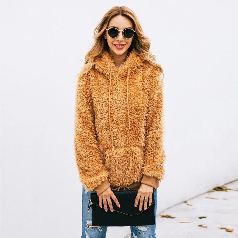 Women's Fleece Hoodie with Hood and Kangaroo Pocket