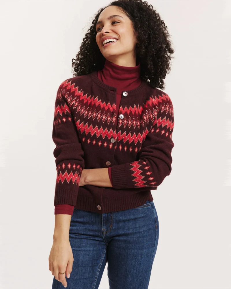 TRANQUILLO wollen vest LEONAH FAIRISLE 100% lamswol