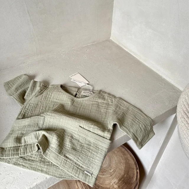 Guapoo mousseline shirt saliegroen