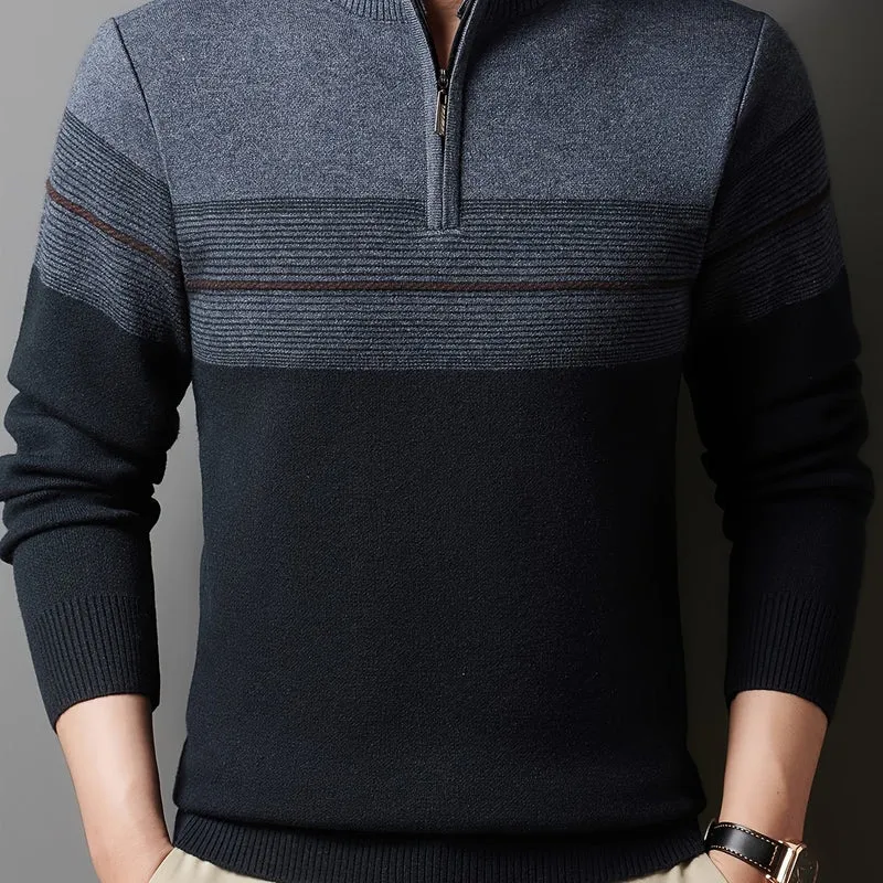 Men's Classic Zip-Neck Sweater