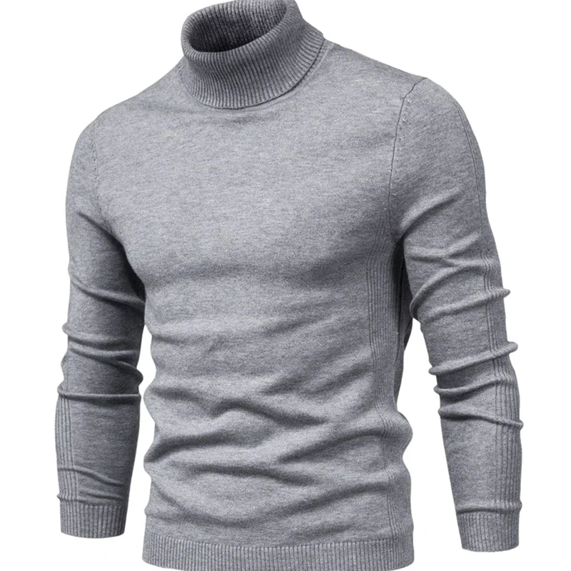 Men's Tailored Turtleneck Knit Sweater