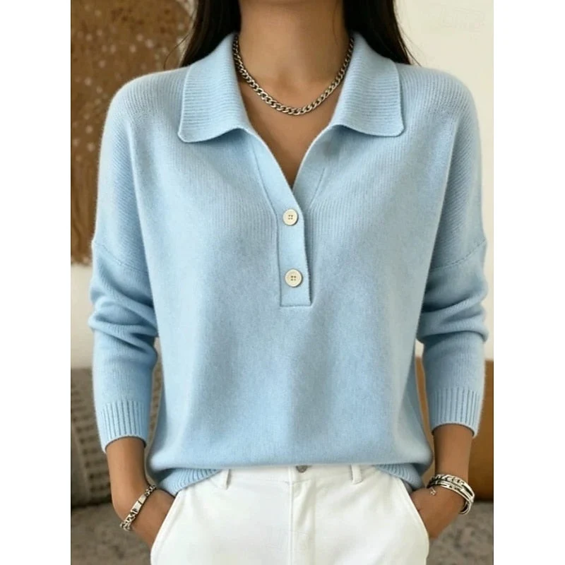 Women's Classic Collared Button Pullover
