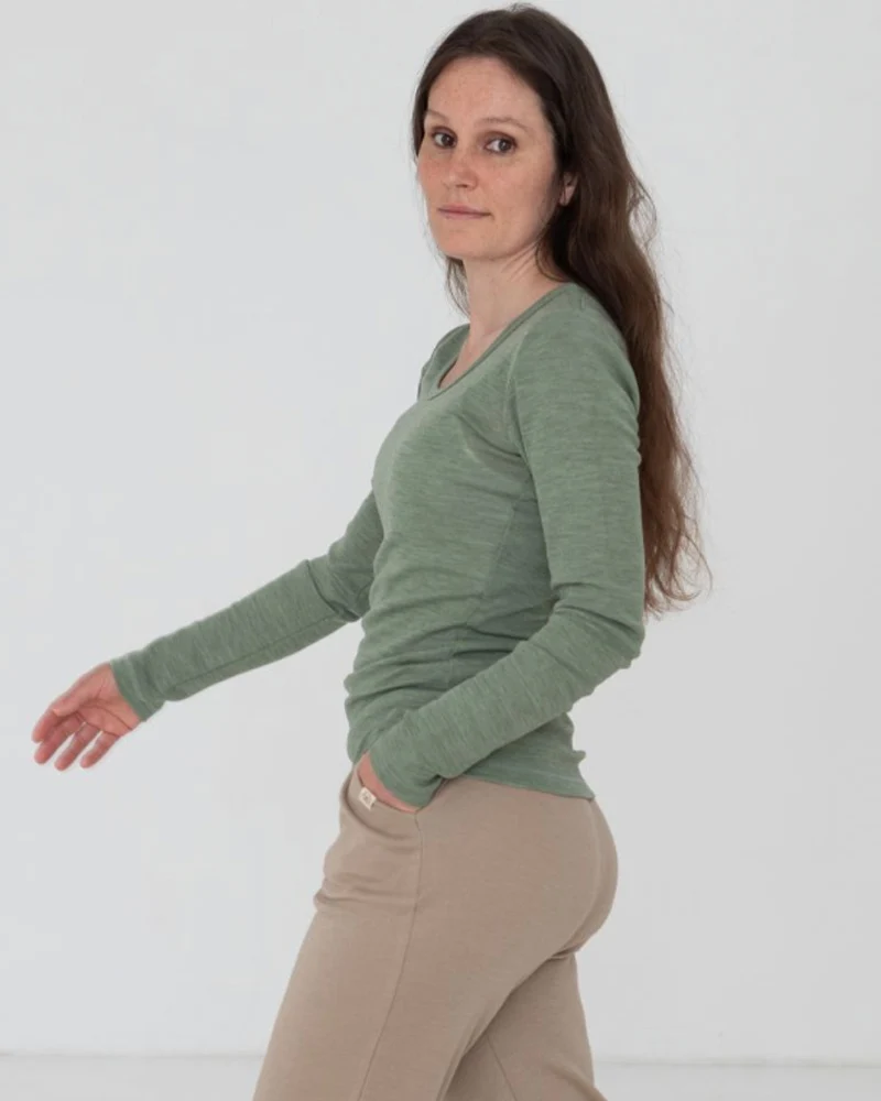 ENGEL Wollen longsleeve dames van biologische wol SAGE