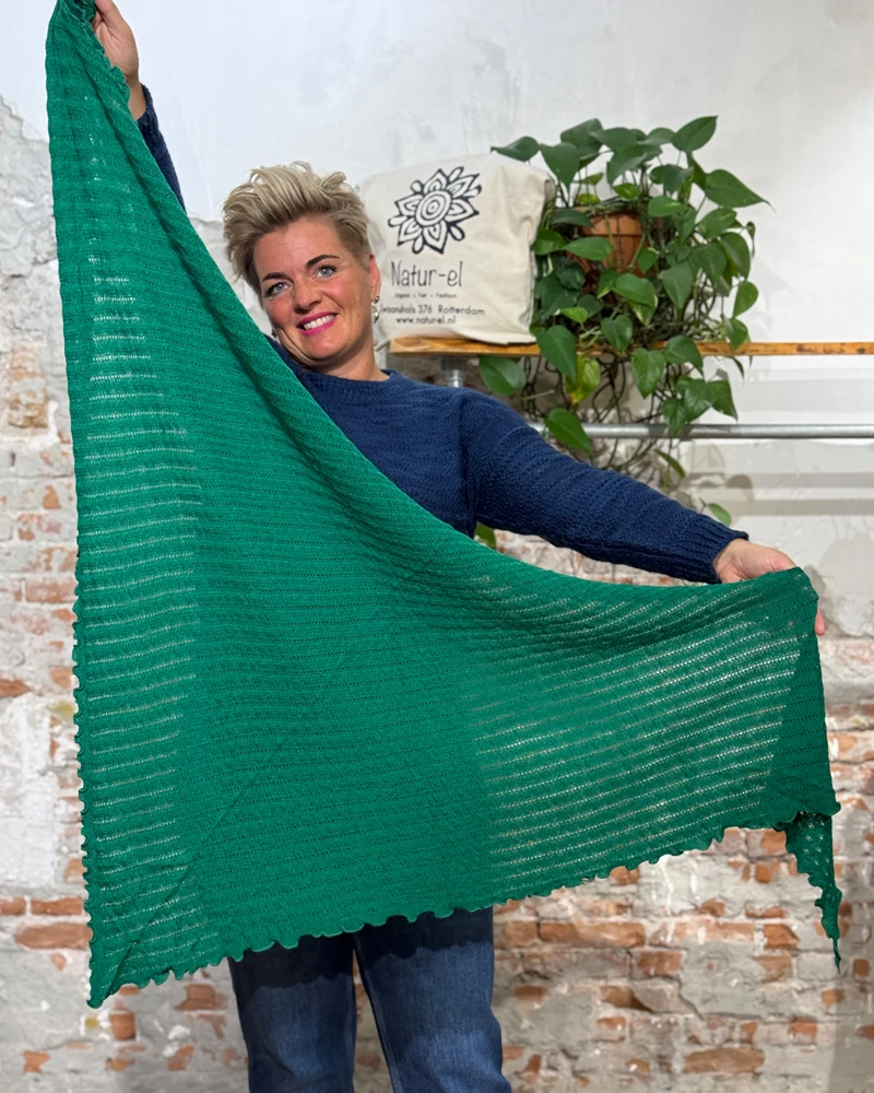 MADNESS wollen AJOUR SJAAL stola pure merino wol GREEN