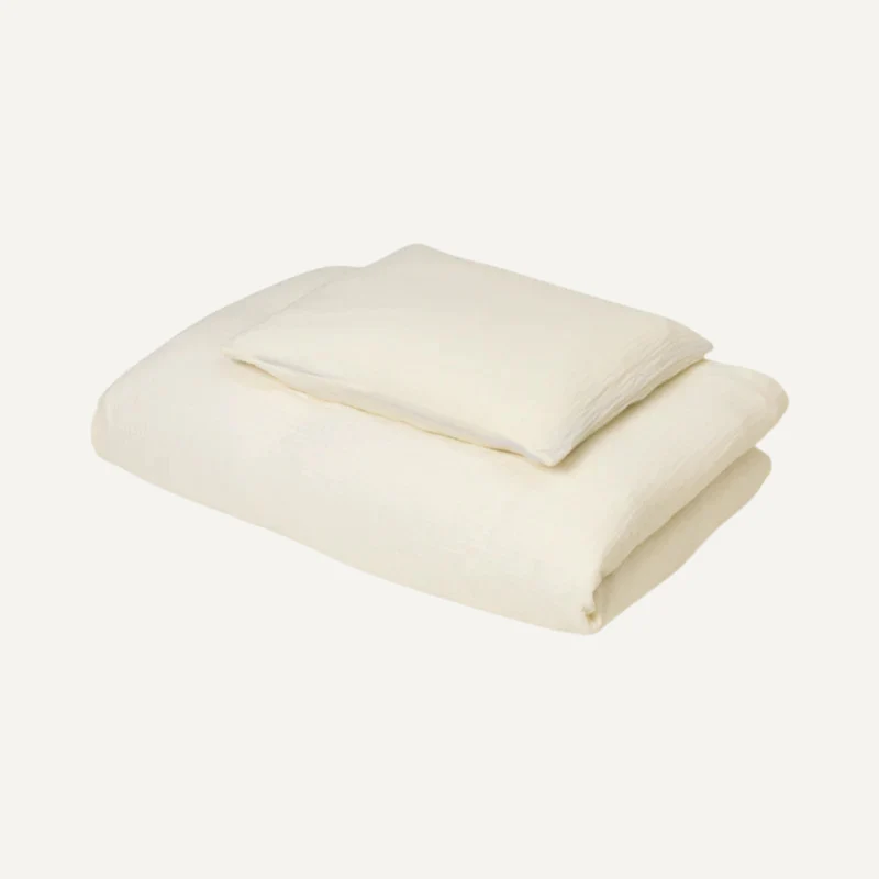 Lubilu mousseline kinderbeddengoed crème 70 x 140 cm