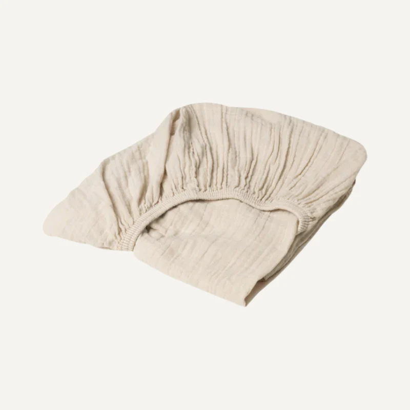 Lubilu mousseline hoeslaken beige baby