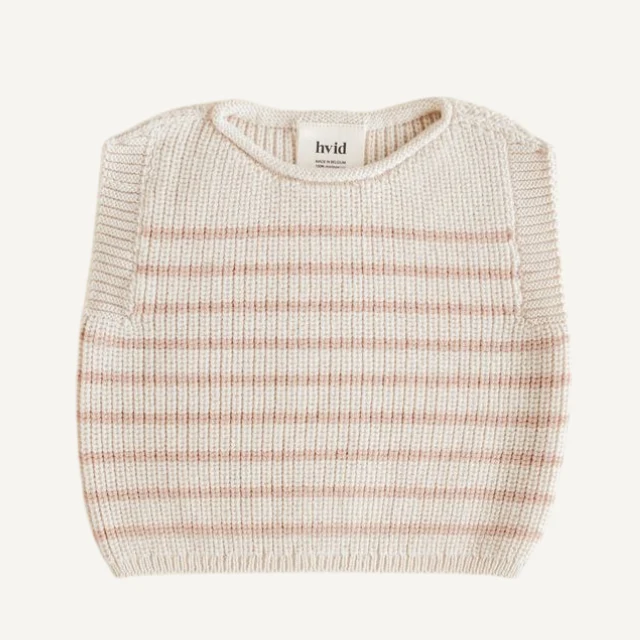 Hvid spencer harvey cream + apricot gestreept baby