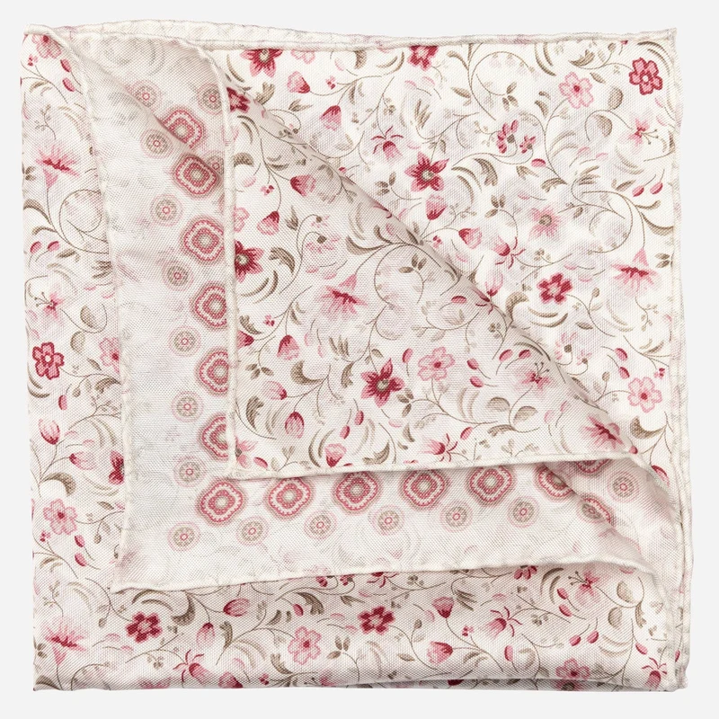 Italo - Double Sided Silk Pocket Square - Pink