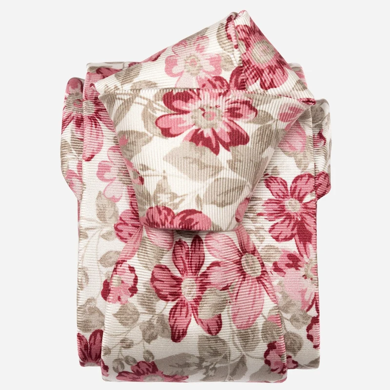 Altamura - Printed Silk Tie - Pink