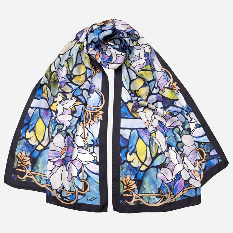 Tiffany - Long Silk Scarf - Lavender
