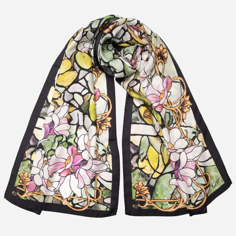 Tiffany - Long Silk Scarf - Pink