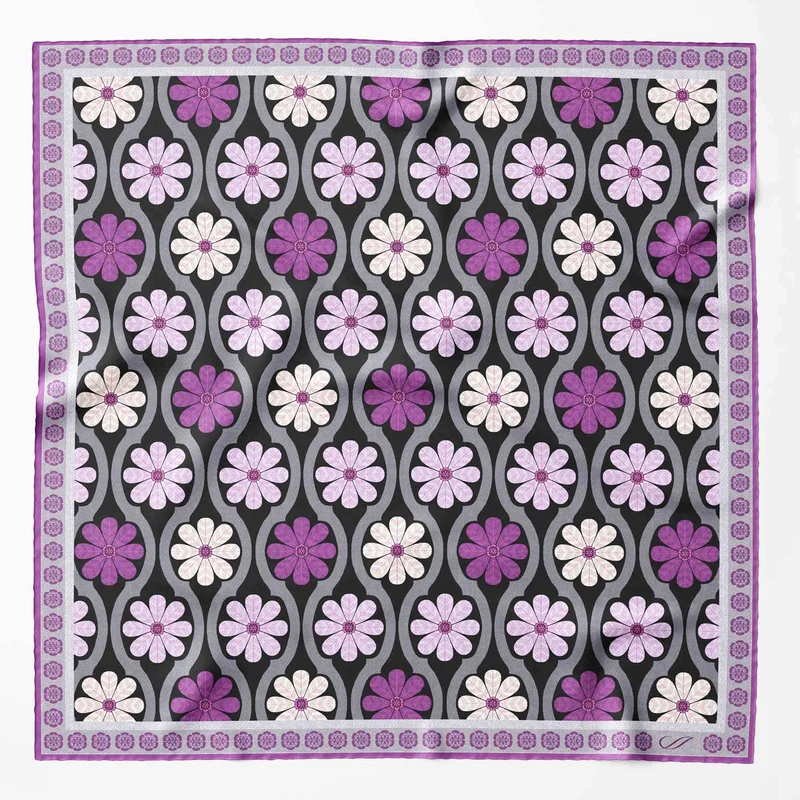 Gargano - Silk Pocket Square - Plum
