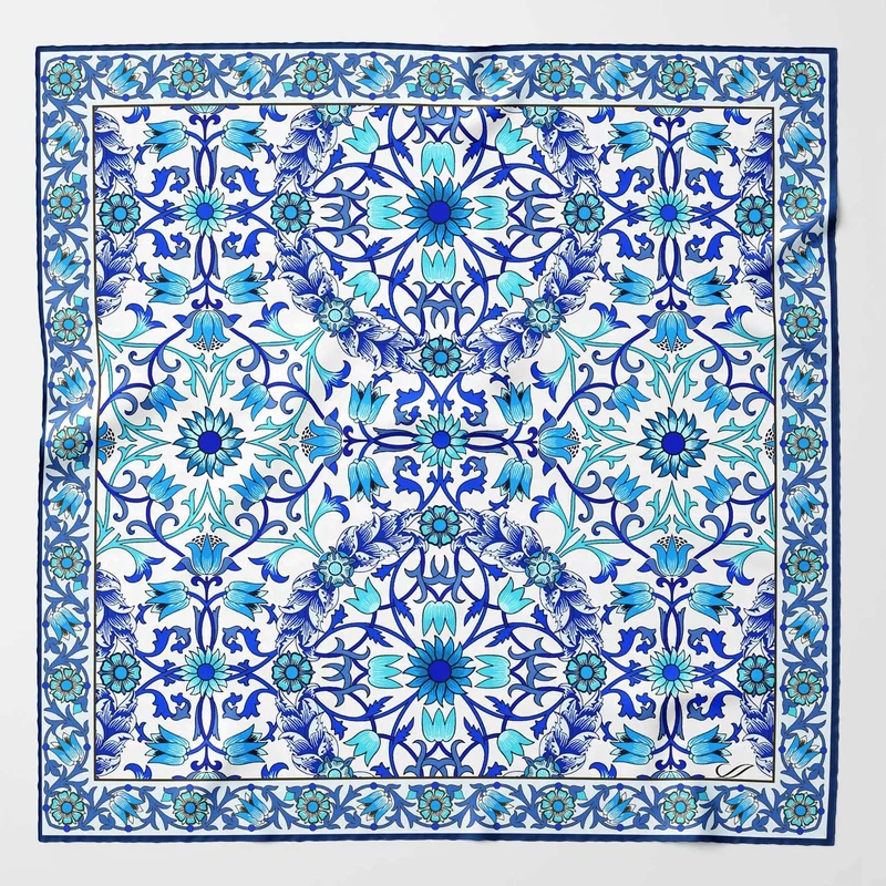 Itria - Silk Pocket Square - Blue
