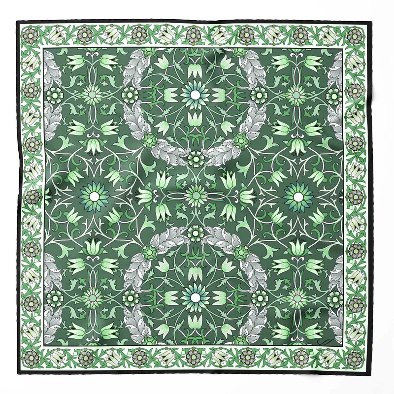 Itria - Silk Pocket Square - Green