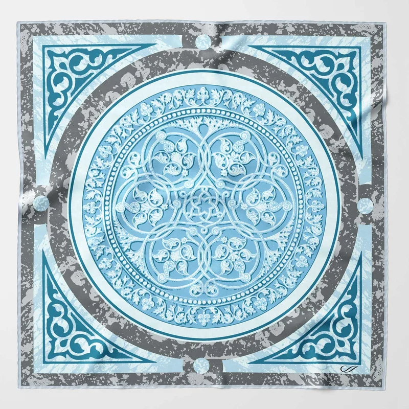 Noto - Silk Pocket Square - Blue