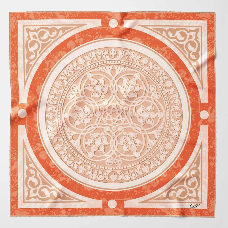 Noto - Silk Pocket Square - Orange