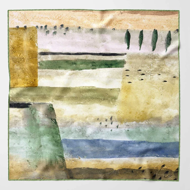 Pagani - Silk Pocket Square - Green