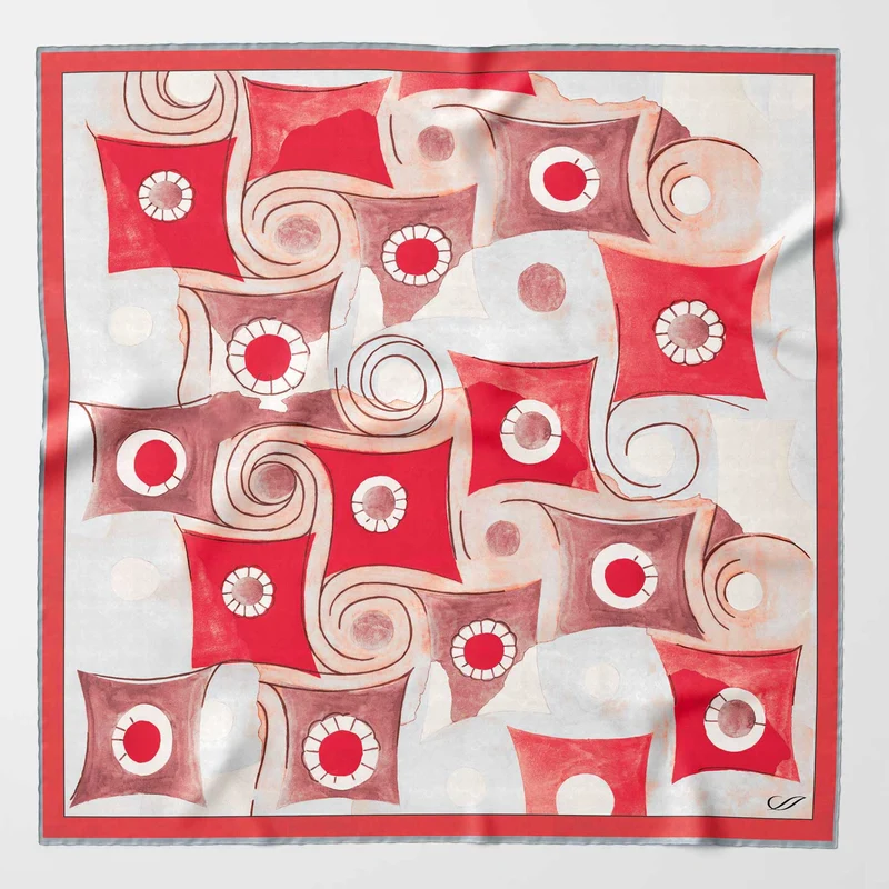 Prato - Silk Pocket Square - Red