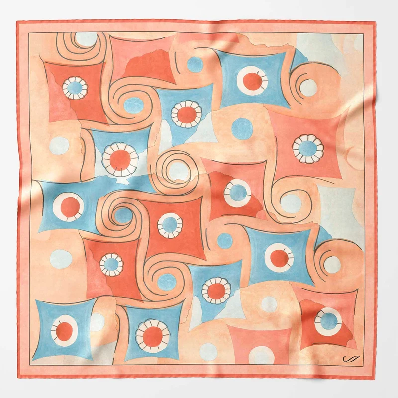 Prato - Silk Pocket Square - Tangerine