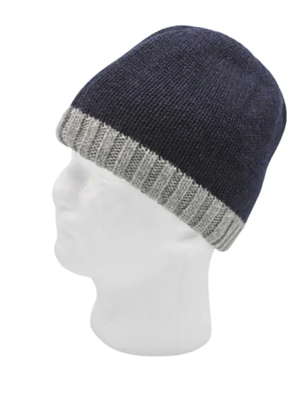 Jongens muts effen blauw. Maat: S