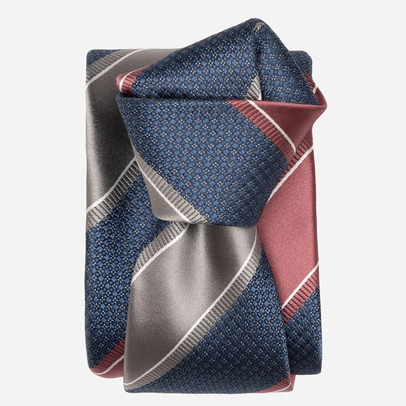 Ferrari - Silk Jacquard Tie - Navy and Burgundy