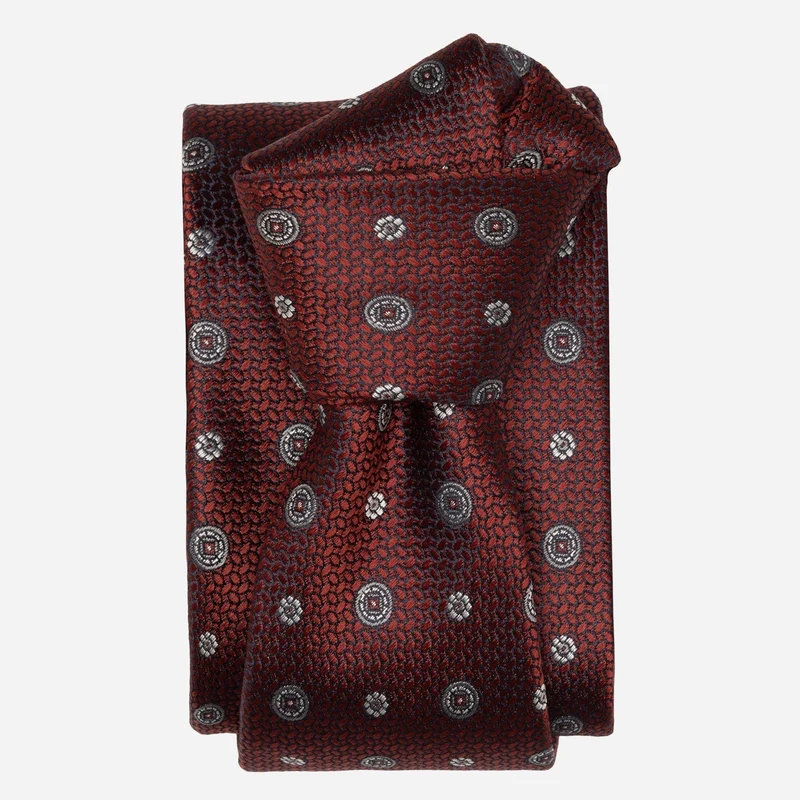 Benelli - Silk Jacquard Tie - Burgundy