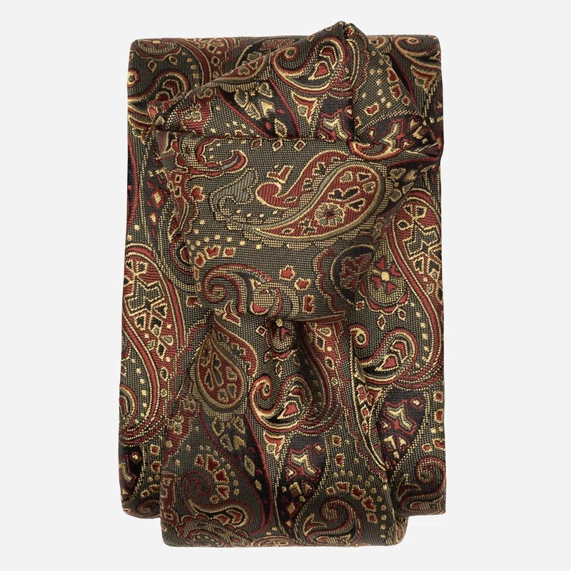 Trebbiano - Silk Jacquard Tie - Olive Green