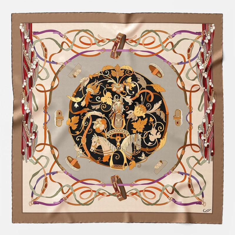 Sella Nobile - Silk Foulard - Tan
