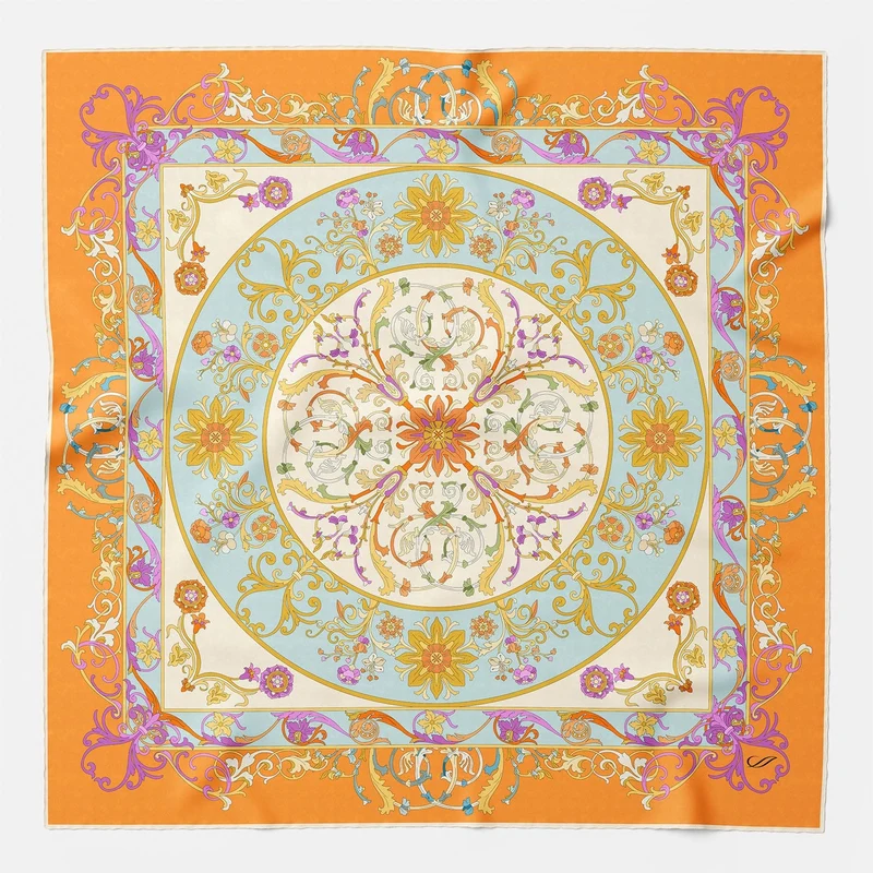 Paulina - Silk Foulard - Orange