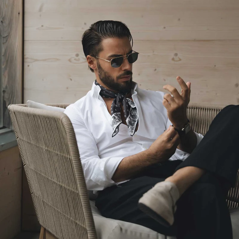 Diego - Silk Neckerchief - Black