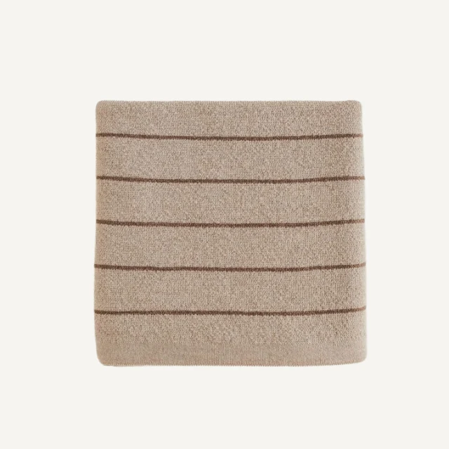 Hvid harry deken sand + mocha