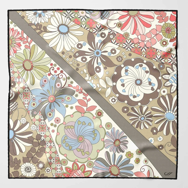 Anita - Silk Bandana - Tan
