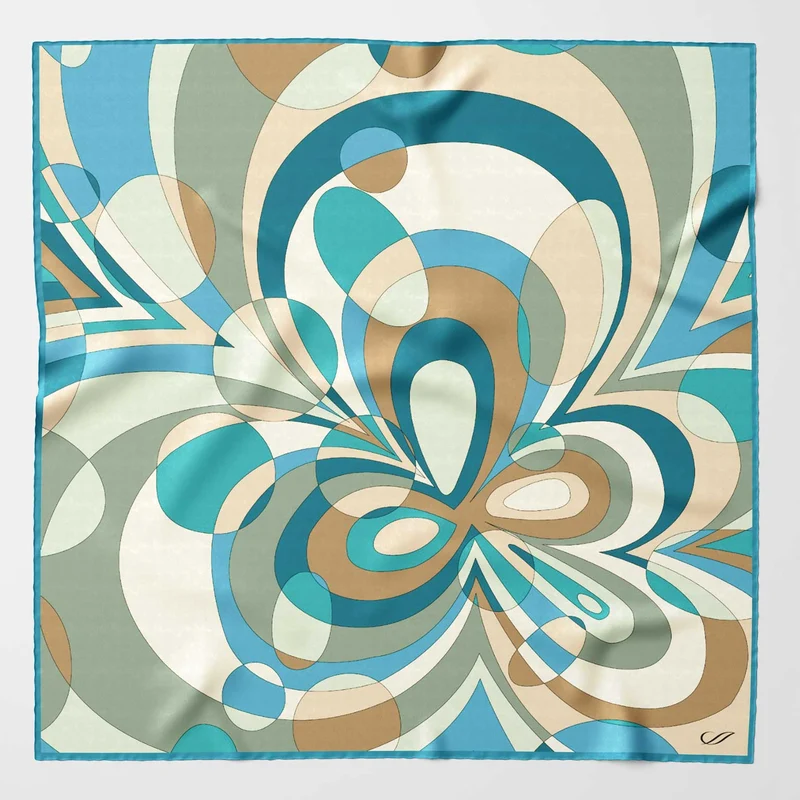 Michelle - Silk Bandana - Sea Colors