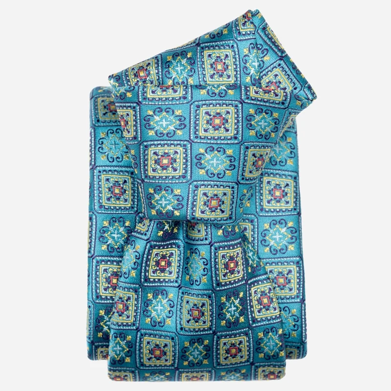 De Sica- Silk Jacquard Tie - Turquoise