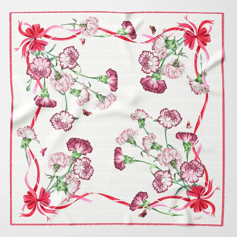 Fior di Mamma - Silk Foulard - Red