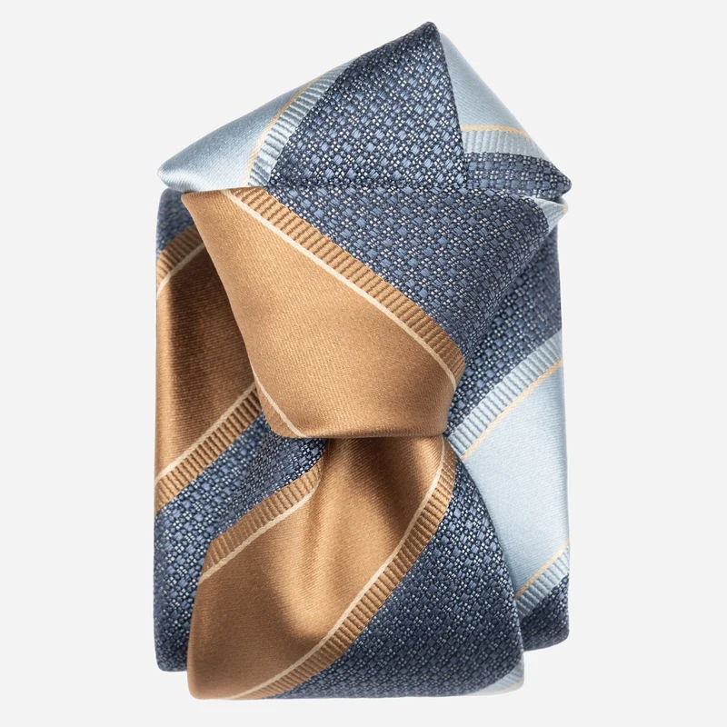 Ferrari - Silk Jacquard Tie - Blue and Copper