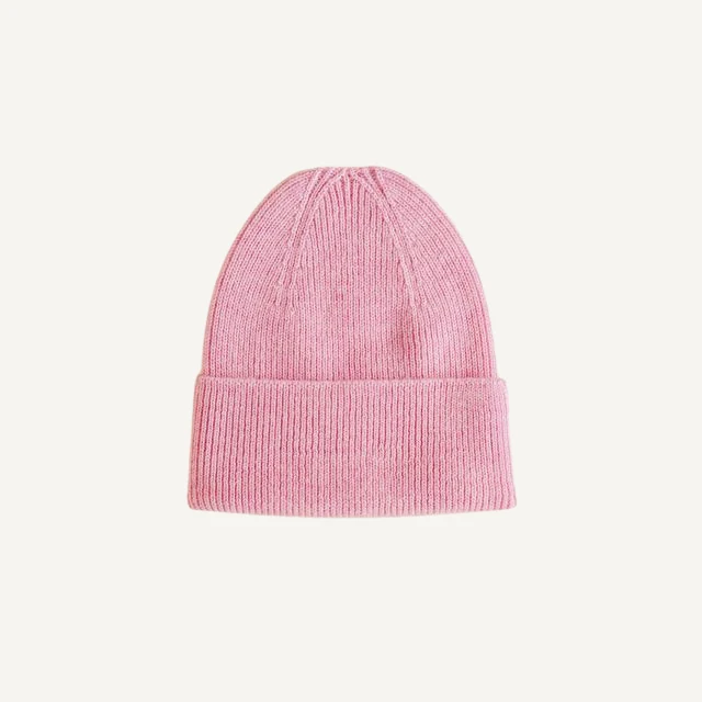 Hvid beanie fonzie newborn cotton candy