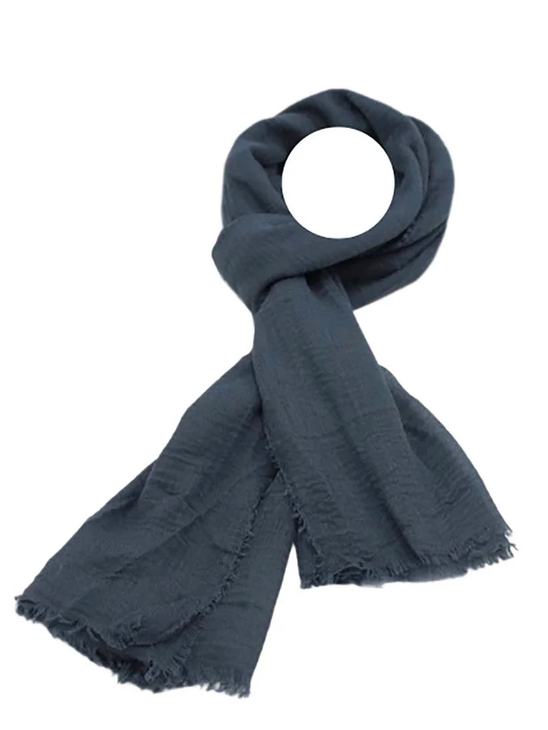 Effen sjaal blauw