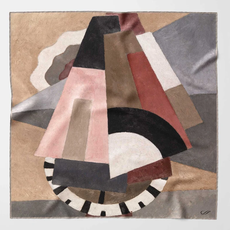 Tivoli - Silk Pocket Square - Brown