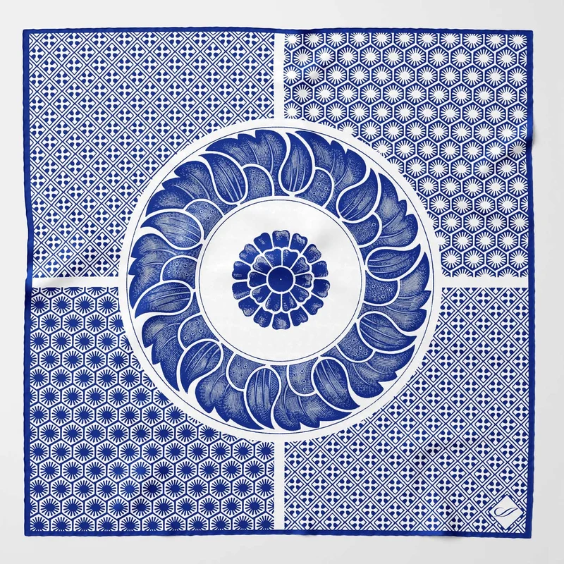 Feroni - Silk Neckerchief - Blue