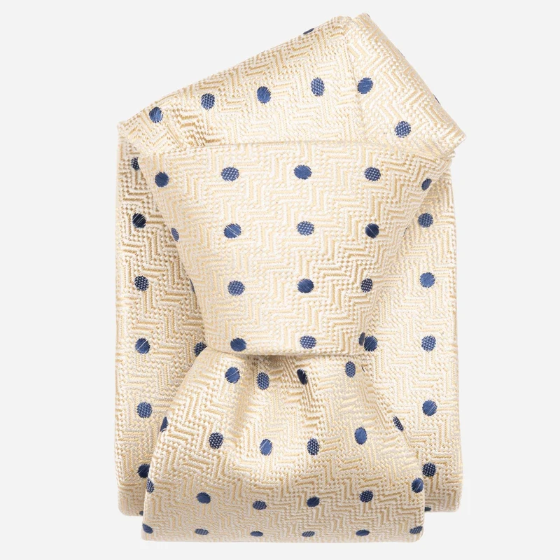 Tiburtina - Silk Jacquard Tie - Pale Yellow